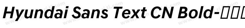 Hyundai Sans Text CN Bold字体转换